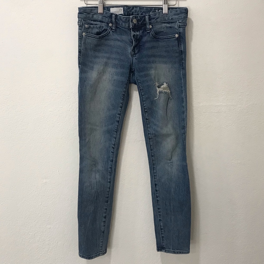 Gap distressed skinny jeans